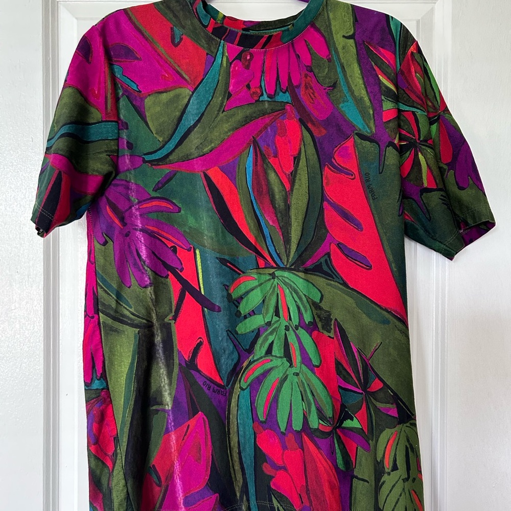 Vibrant Tropical Print T-shirt